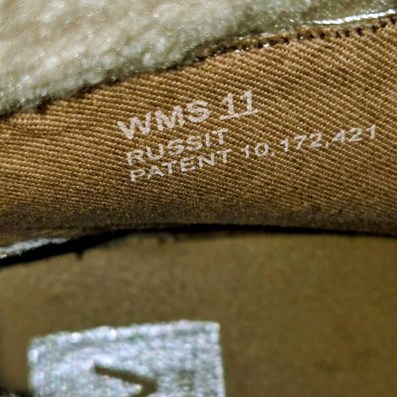 DV DOLCE VITA Russit Ankle Boots Womens 11 Lug Sole Black Beige Faux Fur - Picture 9 of 10